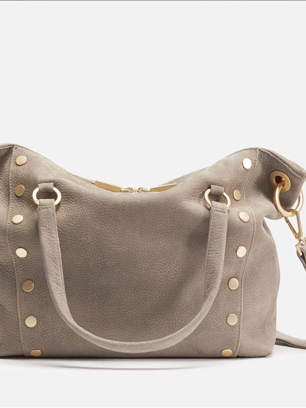 Hammitt large Daniel in pewter with gold studs and hardware. Chic Everyday Carry - Picture 2 of 4